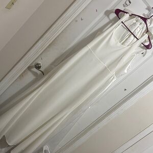 Lulu's Chic White Backless Dress